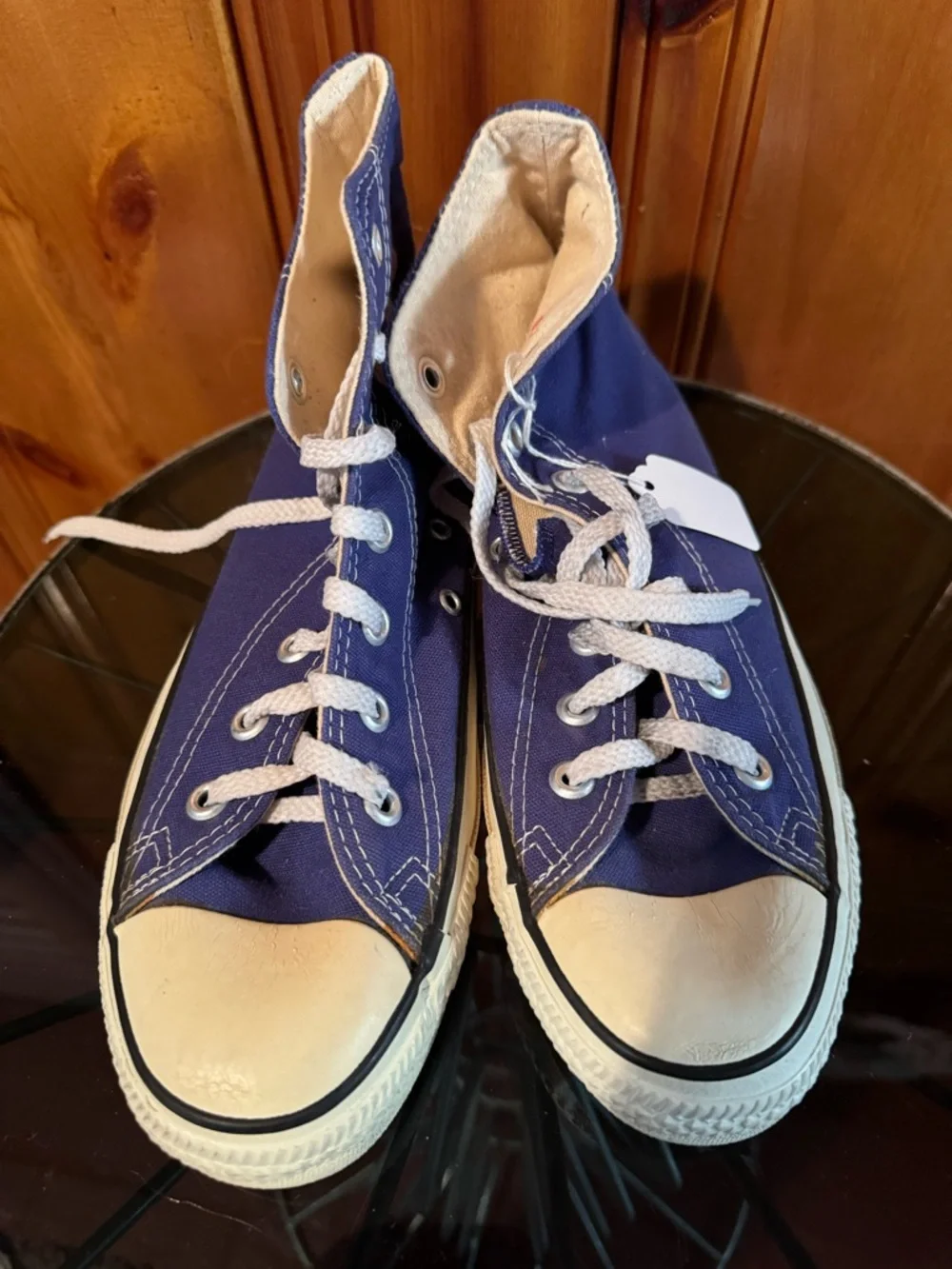 Classic High-Top Canvas Sneakers in Royal Blue